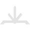 Ekena Millwork Vanguard Architectural Grade PVC Gable Bracket, 84"W x 52 1/2"H x 4"D x 6"F, 15/12 Pitch GBP084X53X0406VAN00 - alternate 2